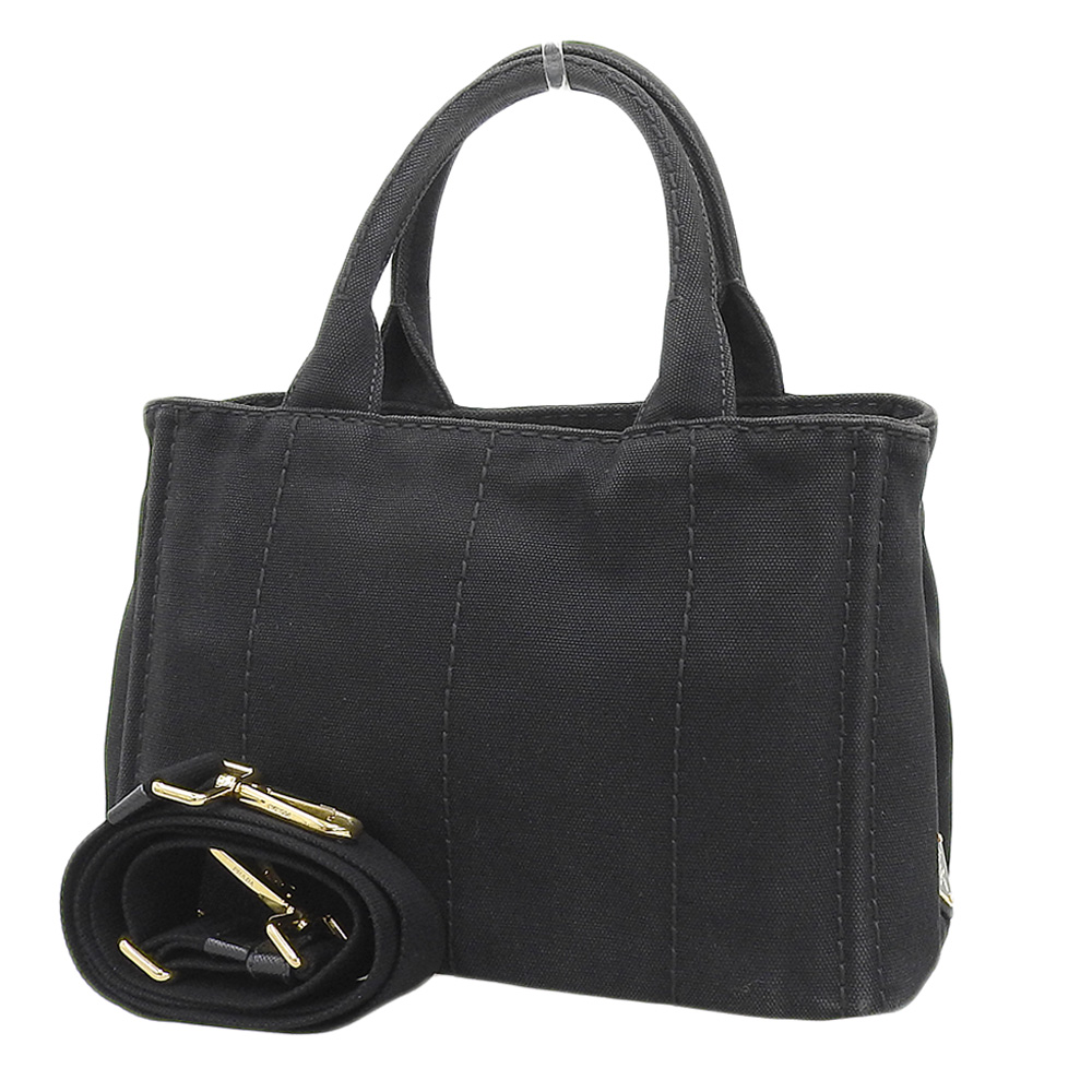 http://プラダ%20PRADA%20カナパ%202WAYバッグ%20ハンドバッグ%20トートバッグ%20ショルダーバッグ%20キャンバス%20ブラック%20中古%20OB2082