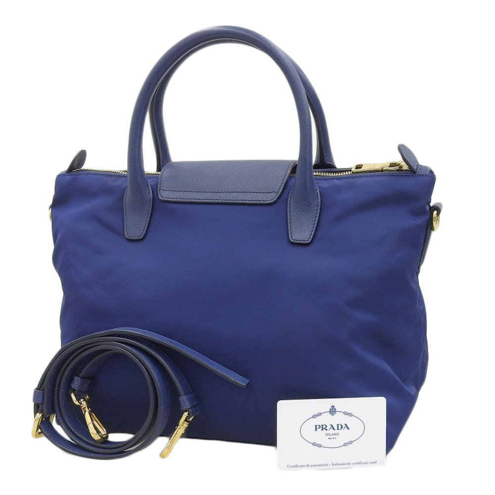 http://プラダ%20PRADA%202WAYバッグ%20ハンドバッグ%20ショルダーバッグ%20ナイロン/レザー%20ブルー%20BN2106%20中古%20OB2085