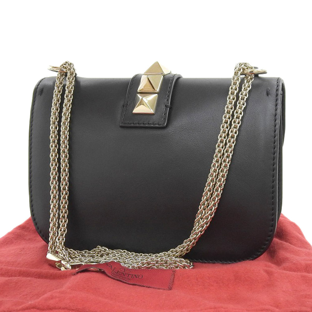 http://ヴァレンティノ%20VALENTINO%20ショルダーバッグ%20スタッズ%20レザー%20ブラック%20中古%20OB2088