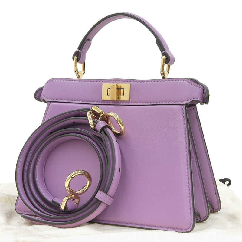 http://フェンディ%20FENDI%20ピーカブー%20プチ%20アイシーユー%202WAYバッグ%20ハンドバッグ%20ショルダーバッグ%20レザー%20パープル%208BN335%20美品%20OB2124