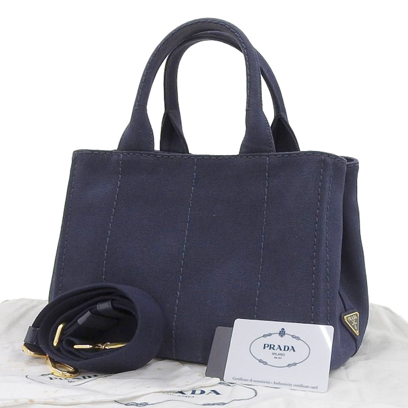 http://プラダ%20PRADA%20カナパ%202WAYバッグ%20トートバッグ%20ハンドバッグ%20ショルダーバッグ%20キャンバス%20ネイビー%201BG439%20中古%20OB2126