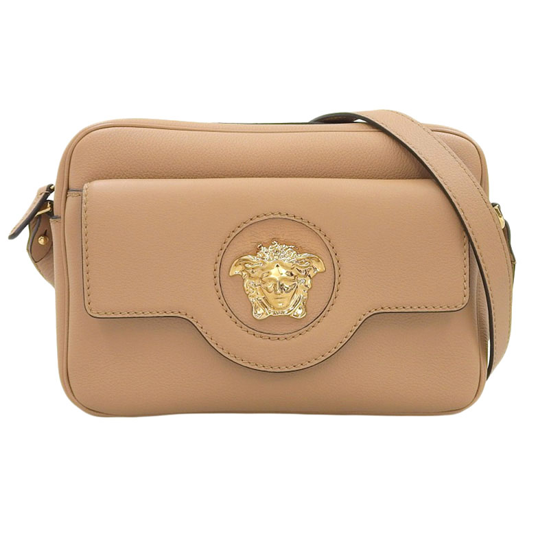 ヴェルサーチ VERSACE メデューサ ショルダーバッグ レザー ブラウン 1008102 中古 OB2128