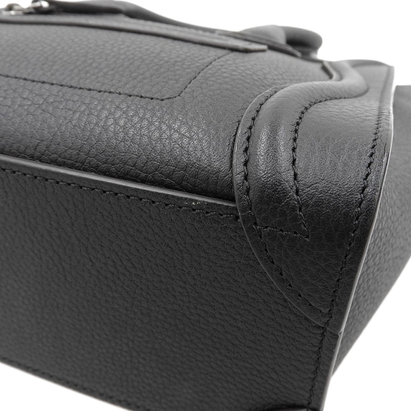 http://セリーヌ%20CELINE%20ラゲージ%20ナノショッパー%202WAYバッグ%20ハンドバッグ%20ショルダーバッグ%20レザー%20ブラック%20168243%20中古%20OB2132