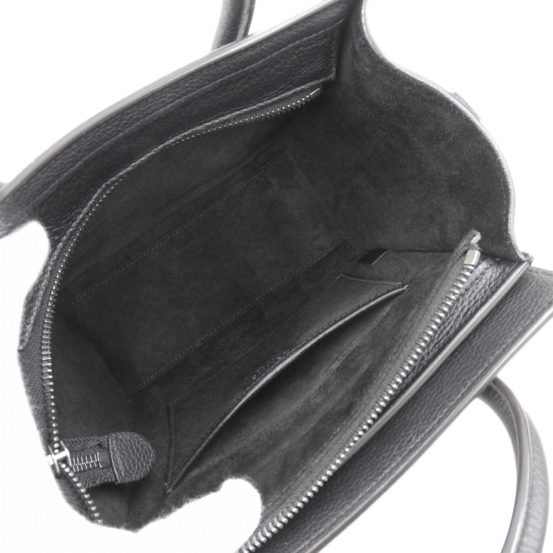 http://セリーヌ%20CELINE%20ラゲージ%20ナノショッパー%202WAYバッグ%20ハンドバッグ%20ショルダーバッグ%20レザー%20ブラック%20168243%20中古%20OB2132