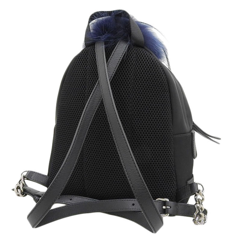 http://フェンディ%20FENDI%20モンスター%20バックパック%20リュックサック%20ナイロン/レザー%20ブラック%208BZ038%20中古%20OB2133