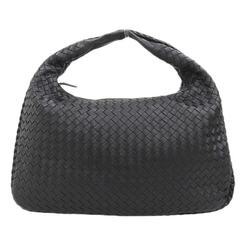 http://ボッテガヴェネタ%20BOTTEGA%20VENETA%20イントレチャート%20ホーボー%20ショルダーバッグ%20ワンショルダー%20レザー%20黒%20115653%20中古%20OB2145