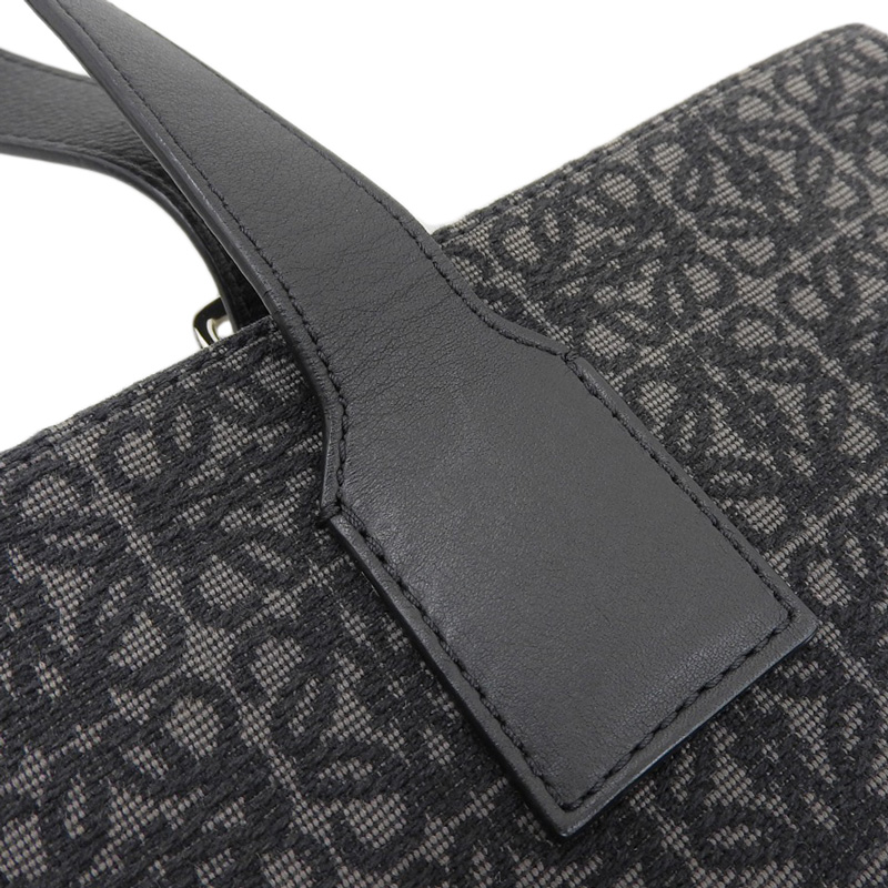 http://ロエベ%20LOEWE%20アナグラム%20バックルトート%20トートバッグ%20キャンバス/レザー%20ブラック%20中古%20OB2180