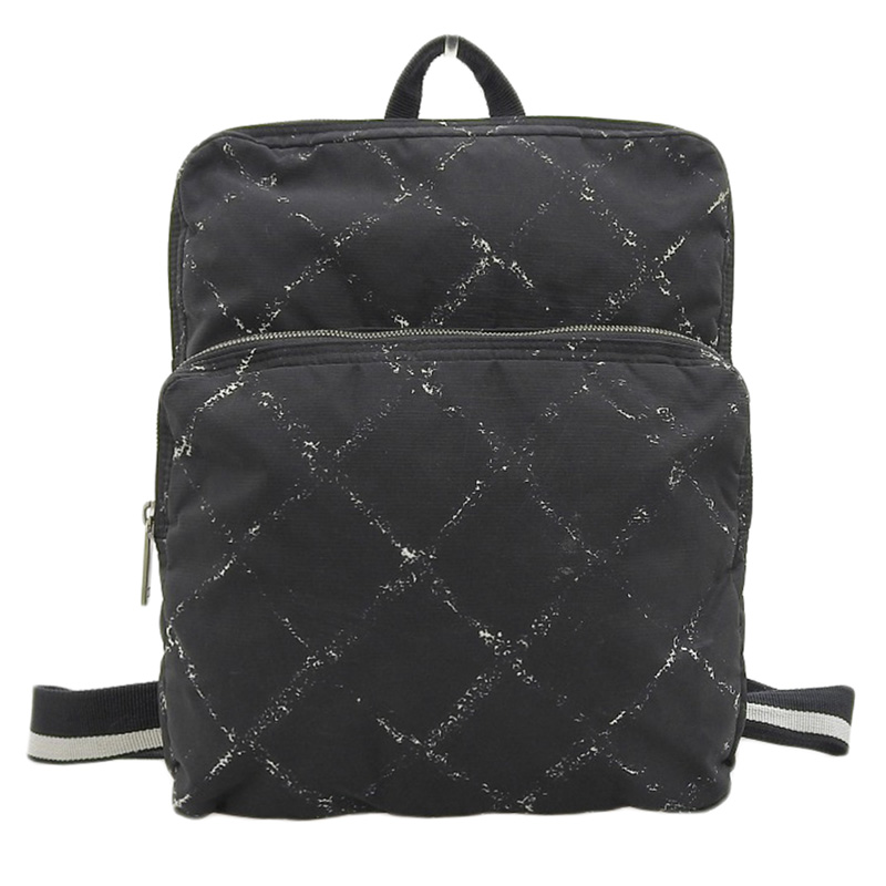 シャネル CHANEL トラベルライン リュックサック バックパック ナイロン/キャンバス ブラック 6番台 中古 CH0956