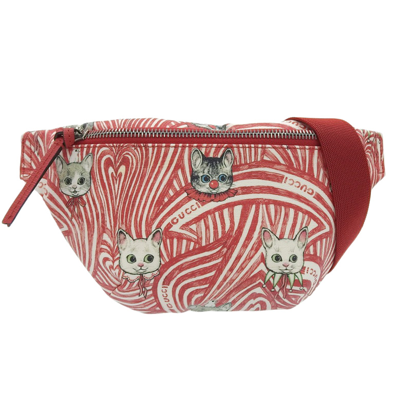 http://グッチ%20GUCCI%20チルドレンズ%20ヒグチユウコ%20ボディバッグ%20ウエストバッグ%20PVC%20レッド%20502095%20美品%20GU0611