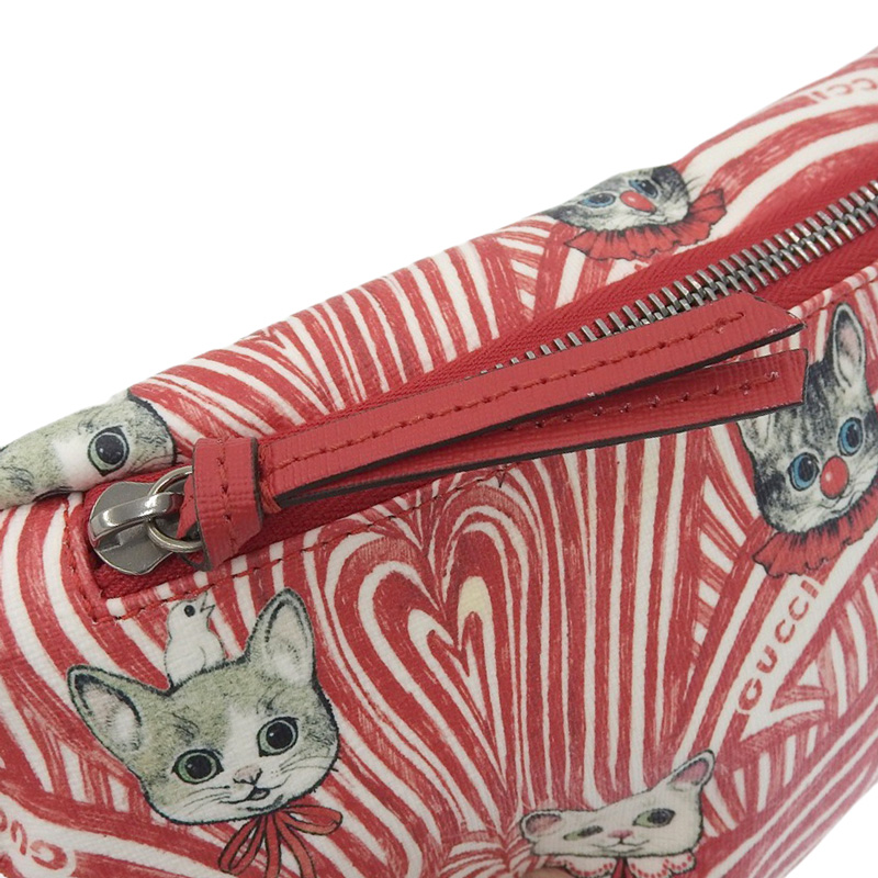 http://グッチ%20GUCCI%20チルドレンズ%20ヒグチユウコ%20ボディバッグ%20ウエストバッグ%20PVC%20レッド%20502095%20美品%20GU0611