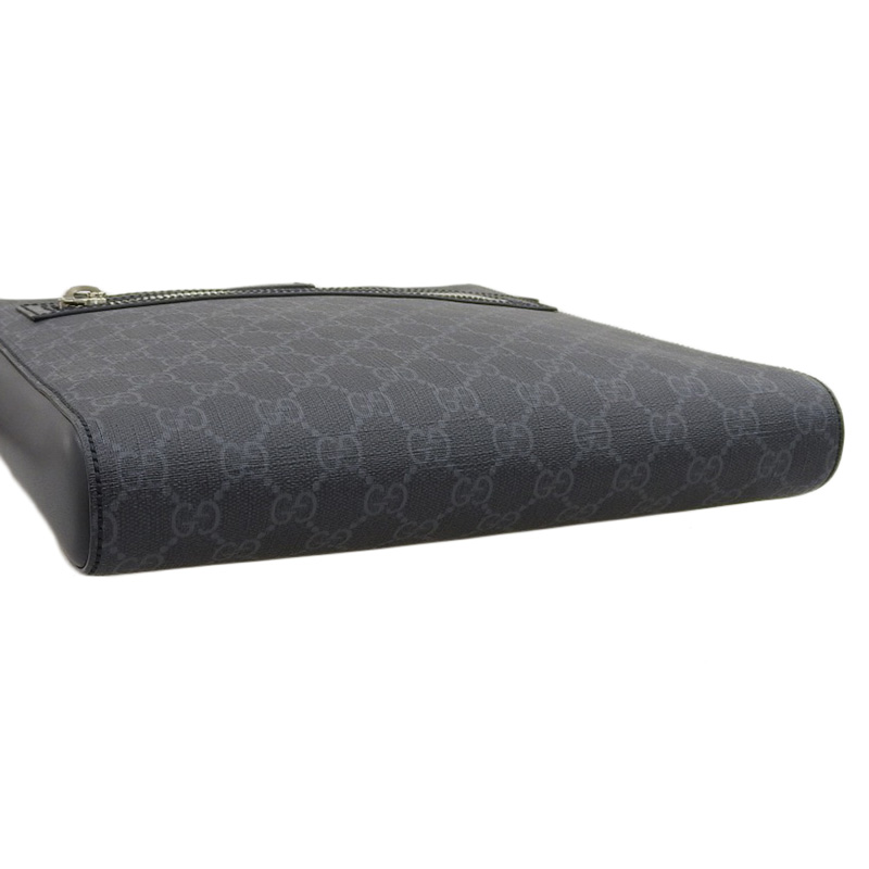 http://グッチ%20GUCCI%20GGスプリーム%20ショルダーバッグ%20斜め掛けショルダー%20PVC/レザー%20ブラック%20474137%20中古%20GU0612