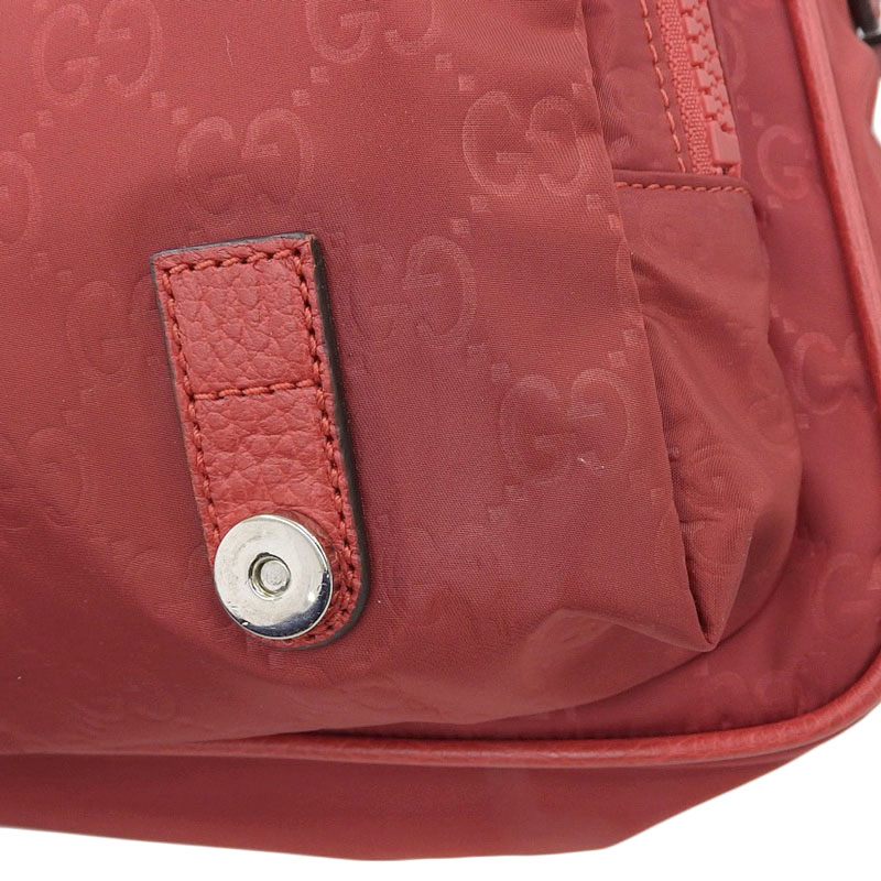 http://グッチ%20GUCCI%20グッチシマ%20GG%20ショルダーバッグ%20斜め掛けショルダー%20ナイロン/レザー%20レッド%20510335%20中古%20GU0615