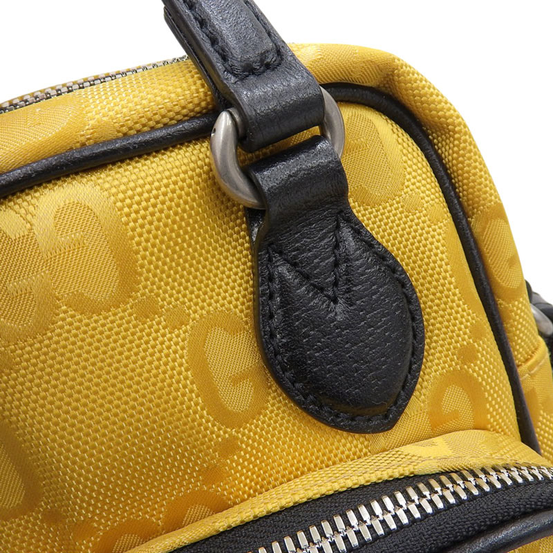 http://グッチ%20GUCCI%20オフザグリッド%202WAYバッグ%20ショルダーバッグ%20ハンドバッグ%20ナイロン/レザー%20イエロー/ブラック%20625850%20中古%20GU0616