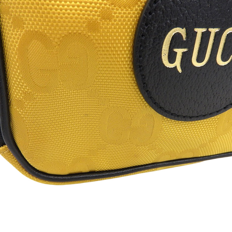 http://グッチ%20GUCCI%20オフザグリッド%202WAYバッグ%20ショルダーバッグ%20ハンドバッグ%20ナイロン/レザー%20イエロー/ブラック%20625850%20中古%20GU0616