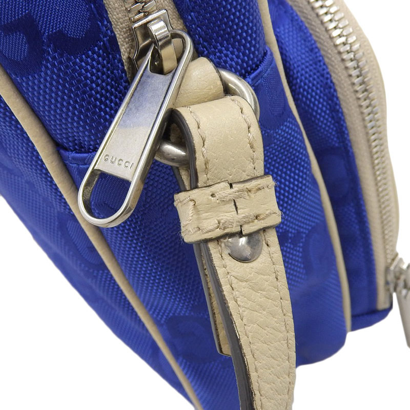 http://グッチ%20GUCCI%20オフザグリッド%202WAYバッグ%20ショルダーバッグ%20ハンドバッグ%20ナイロン/レザー%20ブルー/ベージュ%20625850%20中古%20GU0617