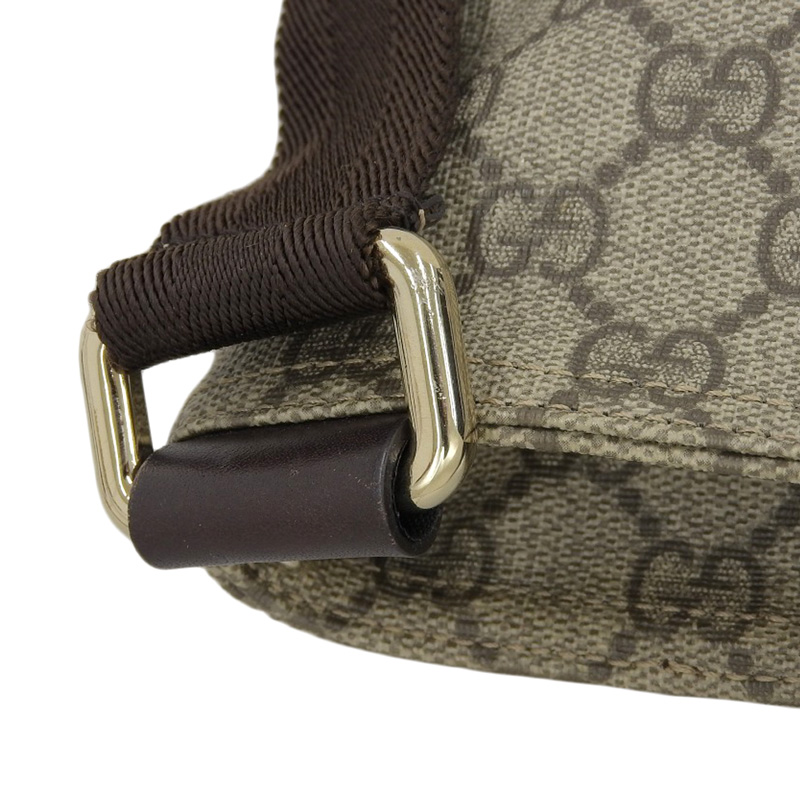 http://グッチ%20GUCCI%20GGスプリーム%20ショルダーバッグ%20斜め掛けショルダー%20PVC/レザー%20ベージュ/ブラウン%20201538%20中古%20GU0618