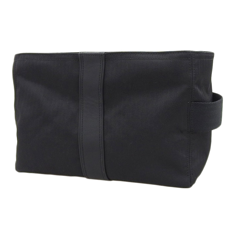 http://エルメス%20HERMES%20アカプルコ%20セカンドクシェドトワレGM%20クラッチバッグ%20トワルシェブロン/レザー%20ブラック%20中古%20HE0970