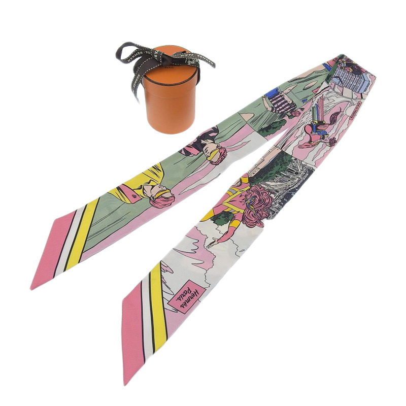 http://エルメス%20HERMES%20ツイリー%20スカーフ%20シルク%20ピンク%20中古%20HE0974