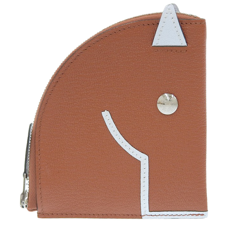 http://エルメス%20HERMES%20パドック%20シェーブル・ミゾール%20馬%20ホース%20コインケース%20小銭入れ%20ブラウン%20U刻印%202022年%20美品%20HE1002