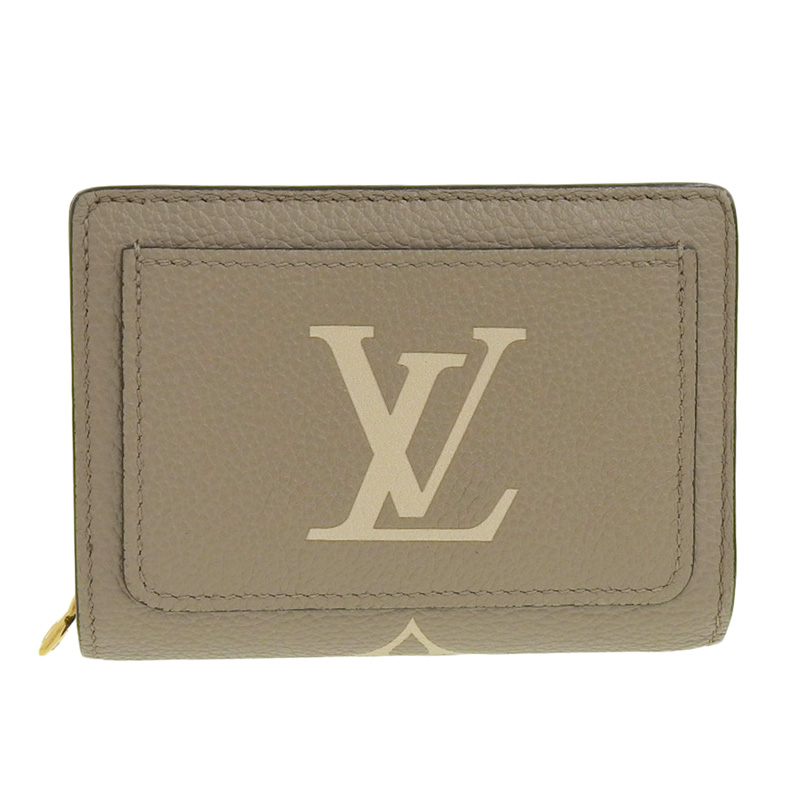 ルイヴィトン LOUIS VUITTON モノグラム アンプラント ポルトフォイユ クレア 折財布 トゥルトレール クレーム M82370 中古 LV1619