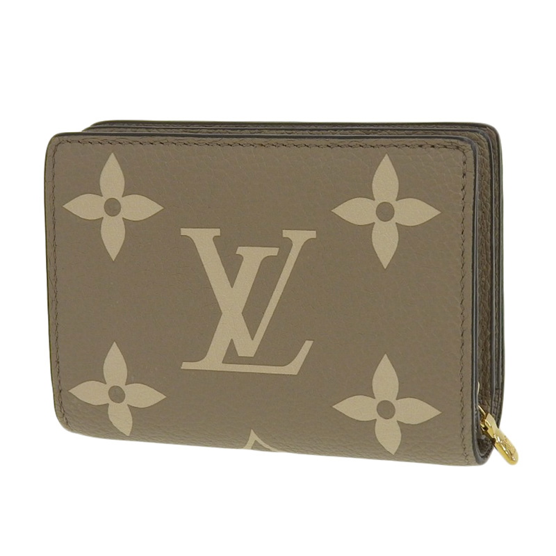 http://ルイヴィトン%20LOUIS%20VUITTON%20モノグラム%20アンプラント%20ポルトフォイユ%20クレア%20折財布%20トゥルトレール%20クレーム%20M82370%20中古%20LV1619