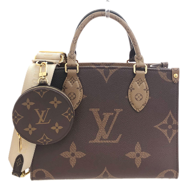 ルイヴィトン LOUIS VUITTON モノグラム ジャイアントリバース オンザゴーPM 2WAY ハンド ショルダーバッグ M46373 中古 LV1627