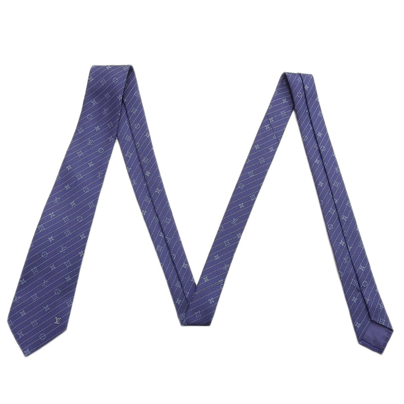http://ルイヴィトン%20LOUIS%20VUITTON%20モノグラム%20インターレース%20ネクタイ%20シルク%20ブルーマリーヌ%20M79436%20中古%20LV1656