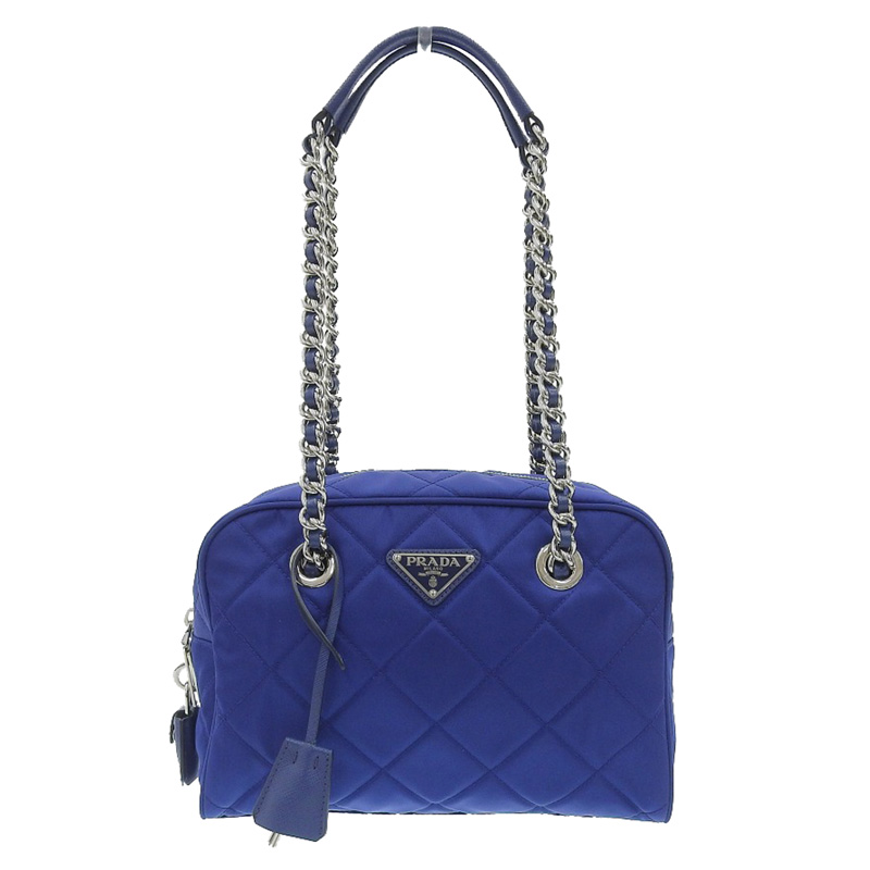http://プラダ%20PRADA%20ショルダーバッグ%20チェーンショルダー%20テスートインプントゥ%20ナイロン%20レザー%20ブルー%201BB072%20中古%20OB2093