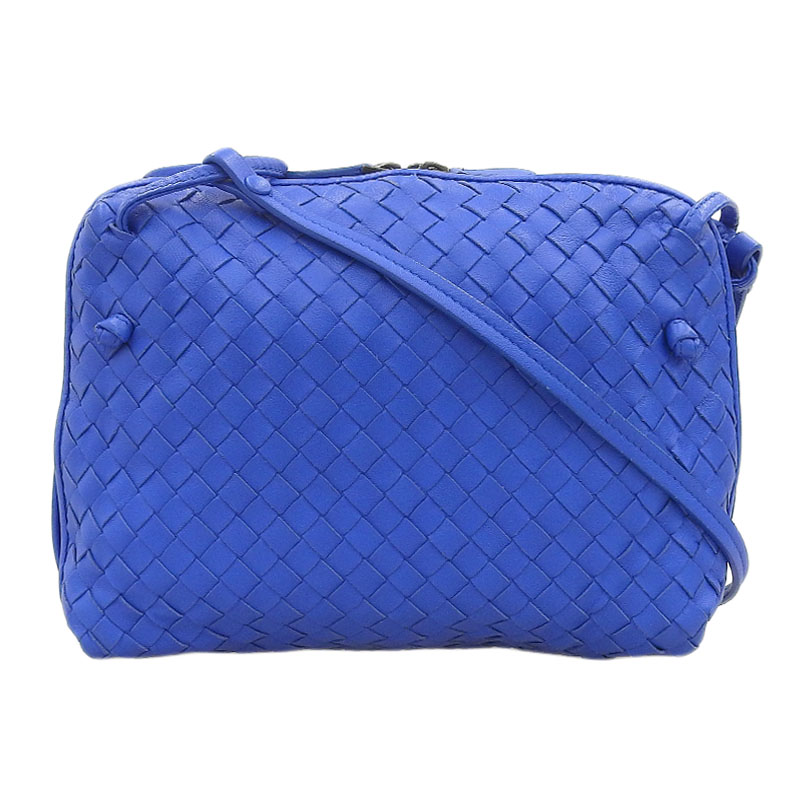 http://ボッテガヴェネタ%20BOTTEGA%20VENETA%20イントレチャート%20ショルダーバッグ%20レザー%20ブルー%20中古%20OB2097
