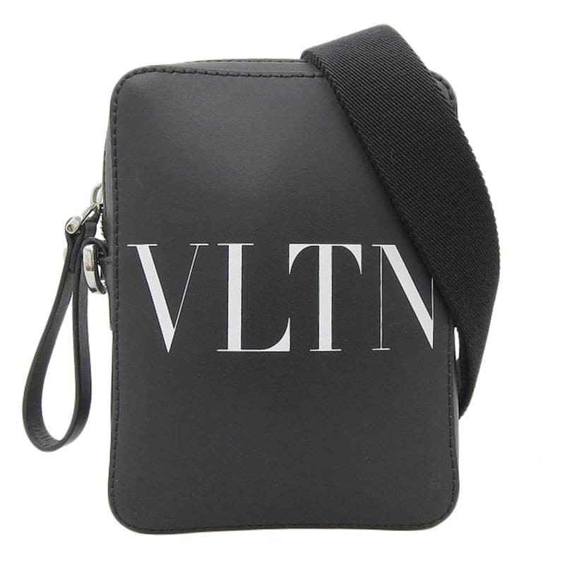 ヴァレンティノ VALENTINO ショルダーバッグ VLTN レザー ブラック 5Y2B0943WJW 中古 OB2104