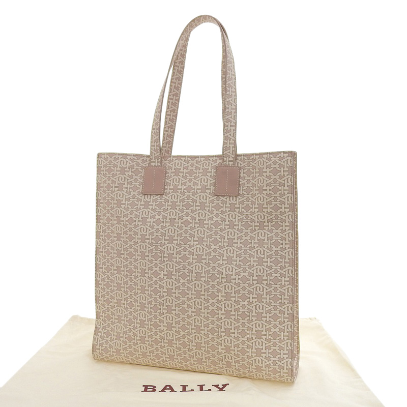 http://バリー%20BALLY%20トートバッグ%20PVC%20ピンク/ホワイト%20中古%20OB2111
