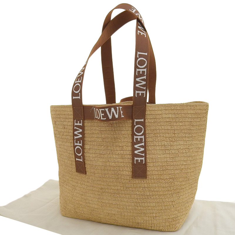 http://ロエベ%20LOEWE%20フォールドショッパー%20ショルダーバッグ%20ラフィア%20ナチュラル/タン%20中古%20OB2113