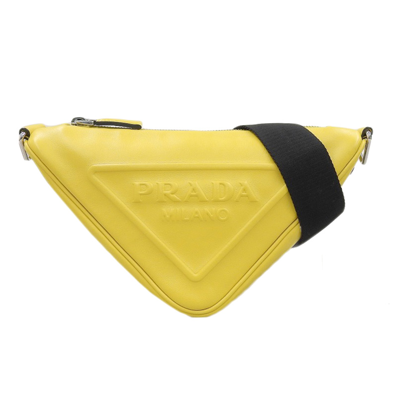 http://プラダ%20PRADA%20トライアングル%20ショルダーバッグ%20レザー%20イエロー%201BH190%20中古%20OB2121