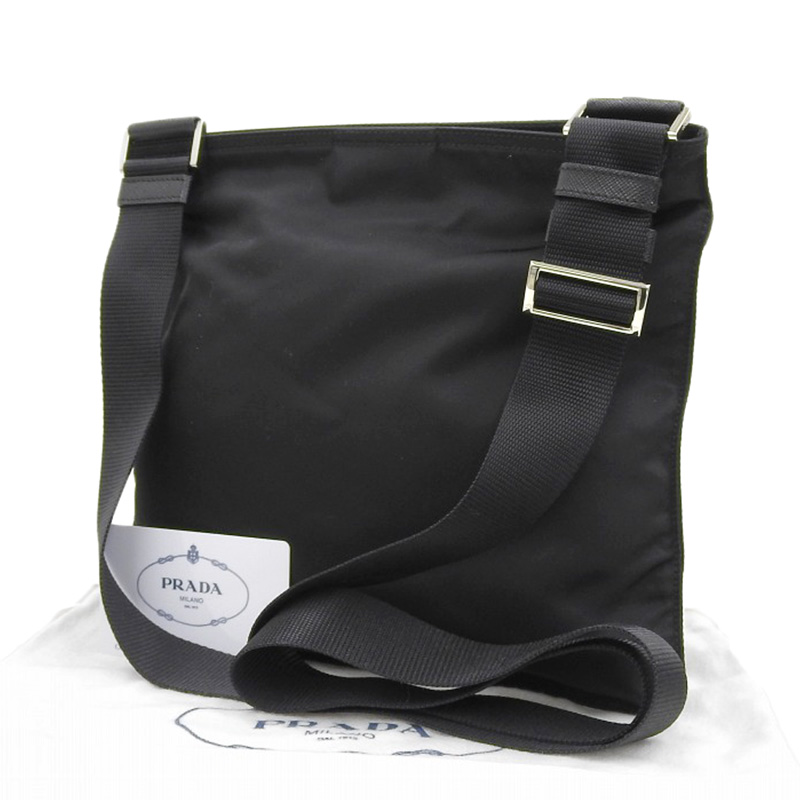 http://プラダ%20PRADA%20ショルダーバッグ%20斜め掛けショルダー%20テスート%20ナイロン/レザー%20ブラック%201BH978%20中古%20OB2169