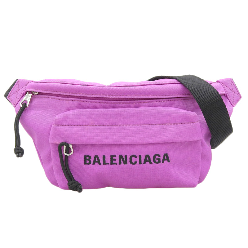 バレンシアガ BALENCIAGA ボディバッグ ベルトバッグ ウエストバッグ ナイロン パープル 569978 中古 OB2170