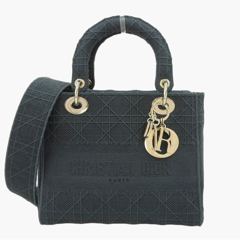 http://ディオール%20CHRISTIAN%20DIOR%20レディD-Lite%20ミディアム%202WAY%20ハンド%20ショルダーバッグ%20キャンバス%20グリーン%20M05665O%20中古%20OB2174