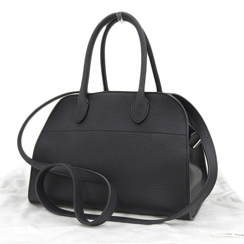 http://ザ・ロウ%20THE%20ROW%20ソフトマルゴー10%202WAY%20ハンドバッグ%20ショルダーバッグ%20レザー%20ブラック%20W1190%20L133%20美品%20OB2175