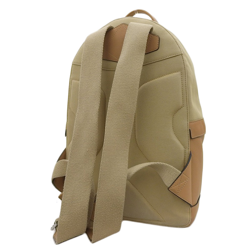 http://ロエベ%20LOEWE%20バックパック%20リュックサック%20キャンバス/レザー%20ベージュ%20中古%20OB2190