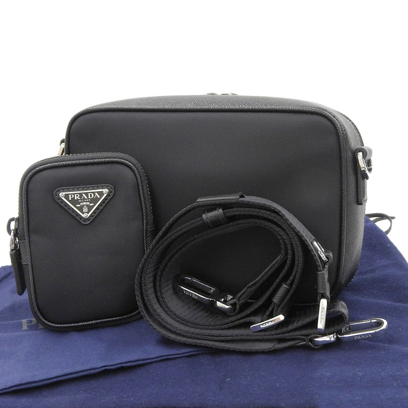 http://プラダ%20PRADA%20ブリック%20ショルダーバッグ%20Re-Nylon%20レザー%20ブラック%202VH070%20中古%20OB2196