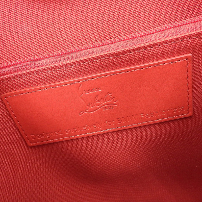 http://クリスチャンルブタン%20CHRISTIAN%20LOUBOUTIN%20トートバッグ%20ナイロン/レザー%20ブラック%20BMW300台限定モデル%20美品%20OB2202