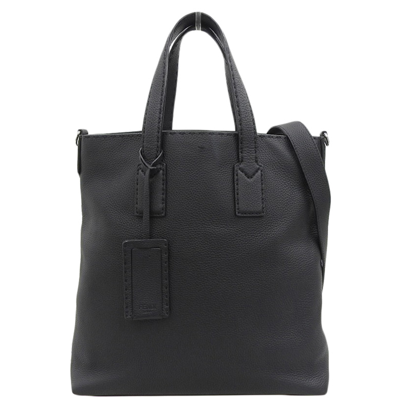 フェンディ FENDI セレリア 2WAYバッグ トートバッグ ショルダーバッグ レザー ブラック 7VA377 中古 OB2206