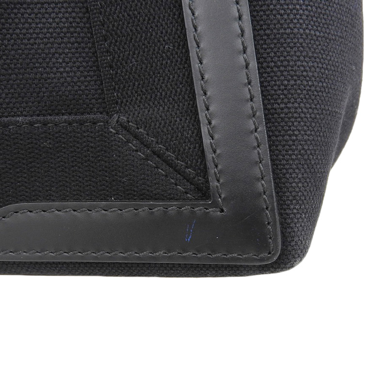 http://バレンシアガ%20BALENCIAGA%20ネイビーカバスS%20トートバッグ%20キャンバス/レザー%20ブラック%20339933%20中古%20OB2215