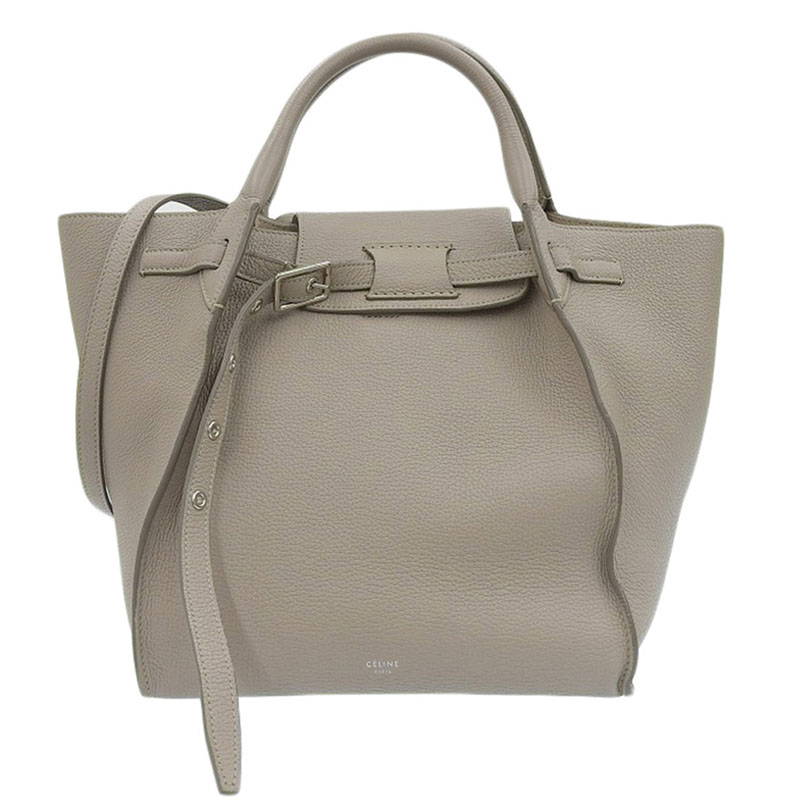 http://セリーヌ%20CELINE%20ビッグバッグ%20スモール%202WAYバッグ%20ハンドバッグ%20ショルダーバッグ%20レザー%20グレージュ%20中古%20OB2217