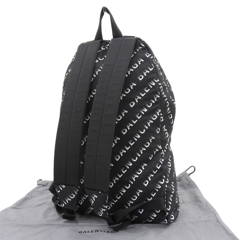 http://バレンシアガ%20BALENCIAGA%20バックパック%20リュックサック%20ロゴ%20ナイロン%20ブラック%20507460%20中古%20OB2226