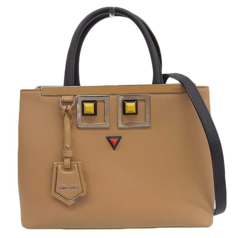 http://フェンディ%20FENDI%20プチトゥージュール%20ヒプノタイズ%202WAY%20ハンドバッグ%20ショルダー%20レザー%20ベージュ/ブラック%208BH253%20中古%20OB2233