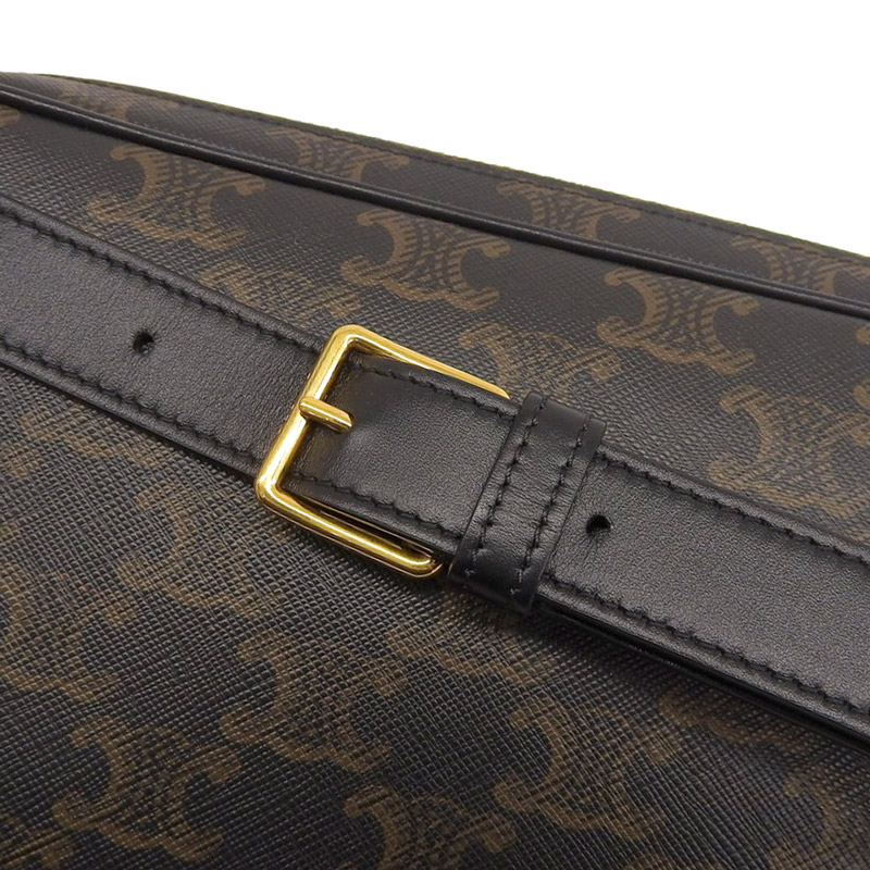 http://セリーヌ%20CELINE%20ミディアムメッセンジャーバッグ%20ショルダーバッグ%20トリオンフキャンバス%20ブラック%20194502%20中古%20OB2234
