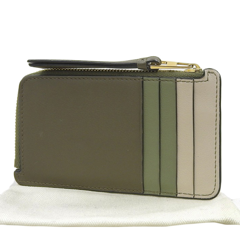 http://ロエベ%20LOEWE%20パズル%20コインケース%20カードケース%20レザー%20グリーン系%20中古%20OBB0574