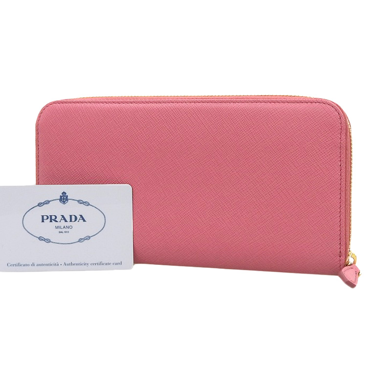 http://プラダ%20PRADA%20ラウンドファスナー%20長財布%20サフィアーノ%20レザー%20ピンク%201ML506%20美品%20OBB0575