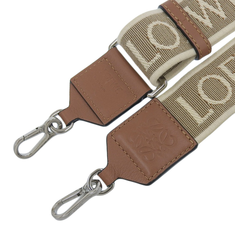 http://ロエベ%20LOEWE%20アナグラム%20ショルダーストラップ%20ジャガード/レザー%20ナチュラル/タン%20C073T87X01%20中古%20OBB0576