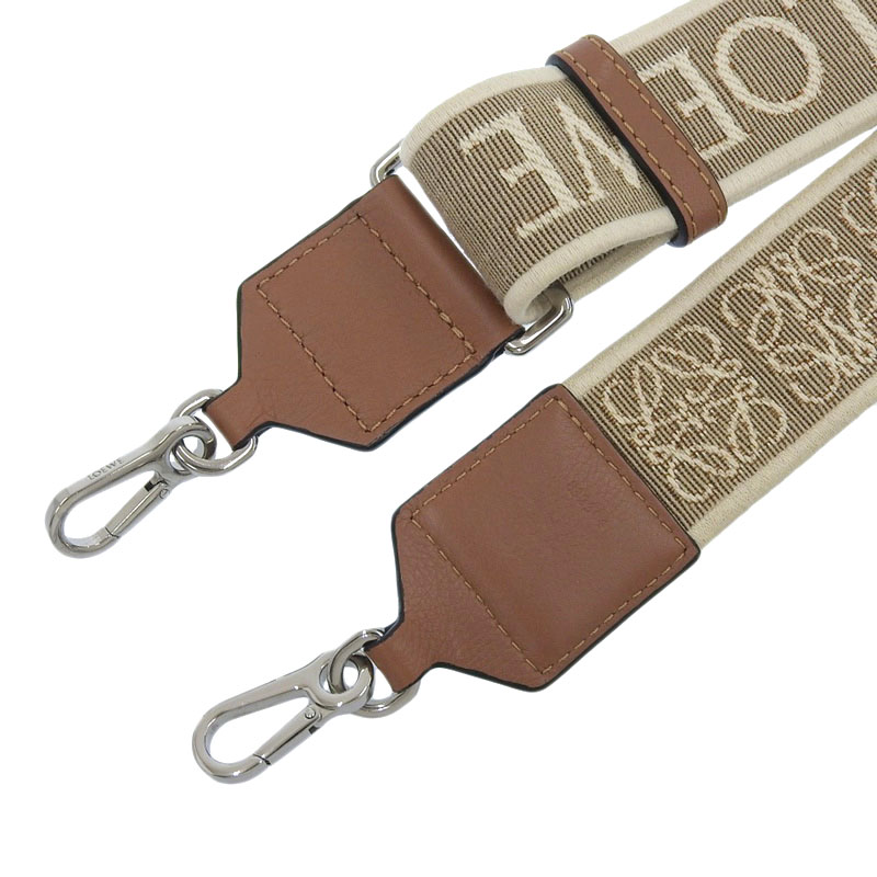 http://ロエベ%20LOEWE%20アナグラム%20ショルダーストラップ%20ジャガード/レザー%20ナチュラル/タン%20C073T87X01%20中古%20OBB0576